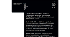 Desktop Screenshot of markusalbers.com